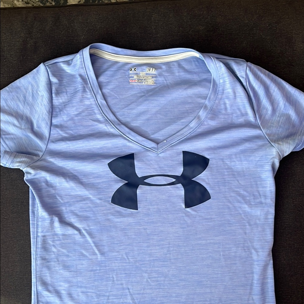 Under Armour Sky Blue V-Neck Tee
